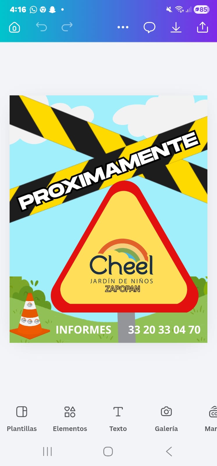 Vista general de Kínder Cheel